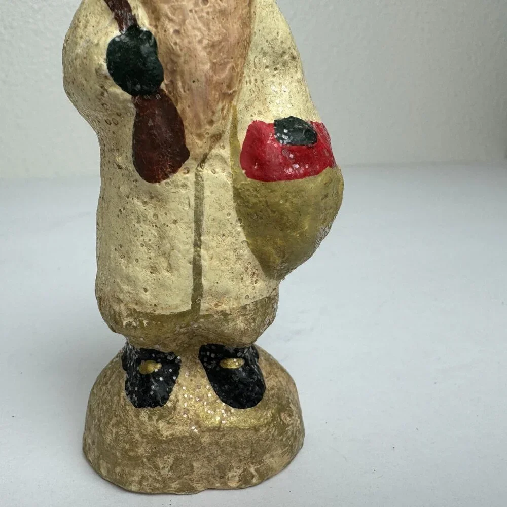 Teena Flanner Santa Ornament With Apple Basket Primitive Midwest of Cannon Falls